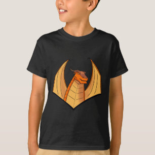 Camiseta Vinheta de Dragão Laranja