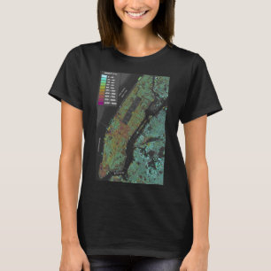 Camiseta Vinheta do Mapa de Construção de Nova Iorque