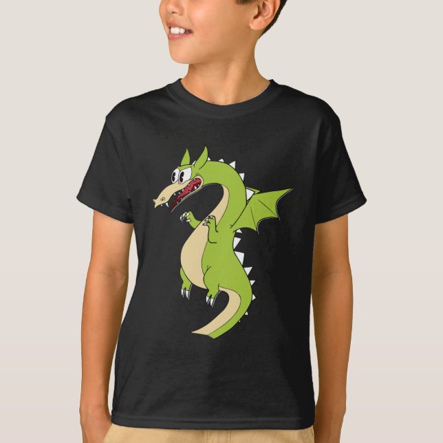 Camiseta Vinheta Dragão de Cabeça-de-Cuphead (Frente)
