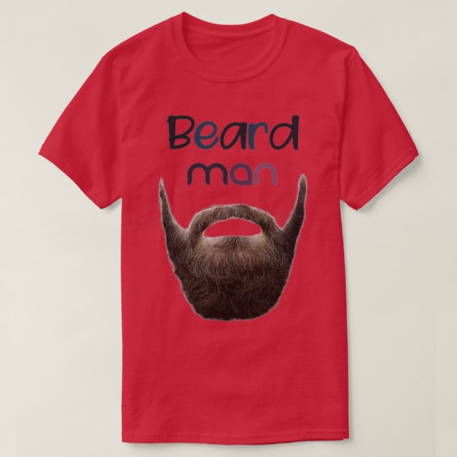 Camiseta Vinheta impressão da barba de tendência (Frente do Design)