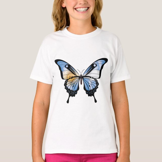Camiseta Vinheta Indicadora da Borboleta do Swallowtail Arg (Frente)