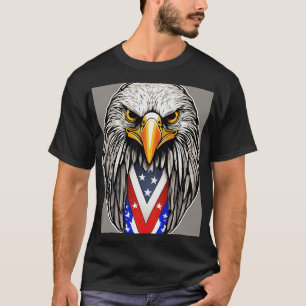 Camiseta Vinheta Patriot Oval Americano: Orgulho Bald da Ág