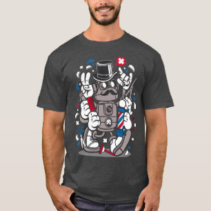 Camiseta Vinheta Robô de Cabelo de Barber Urbano