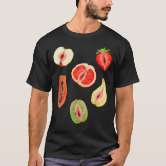 Camiseta Vinheta Sexy Vagina Fruta
