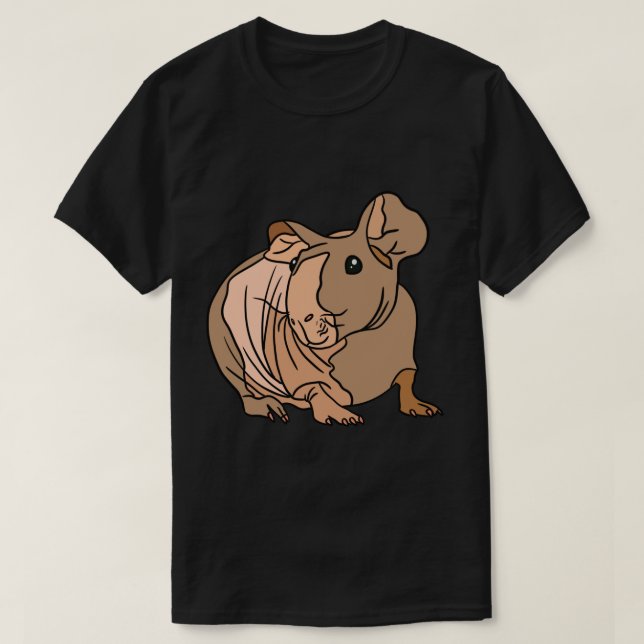 Camiseta Vinheta-Suíno Pinny Pig Guiné (Frente do Design)