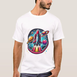 Camiseta Vinheta-Vedante - Decalação do Tema Espacial - Vib