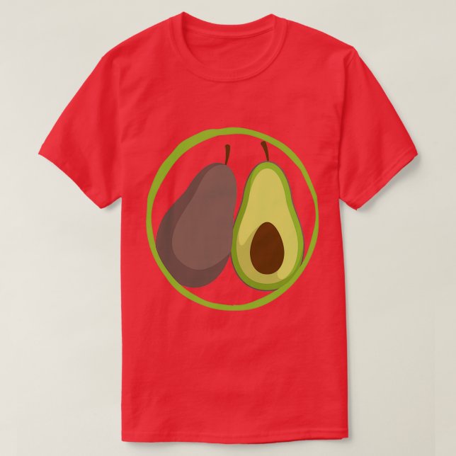 Camiseta vinhetas engraçadas avocadoráveis (Frente do Design)