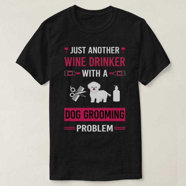 Camiseta Vinho-Bebê-Cão-Vinho (Frente do Design)