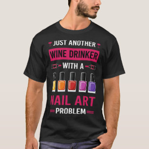 Camiseta Vinho Bebê-Vinho Arte Nail Unhas Manicure