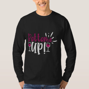 Camiseta Vinho Bebê Vinho Gelar Garrafas Para Cima