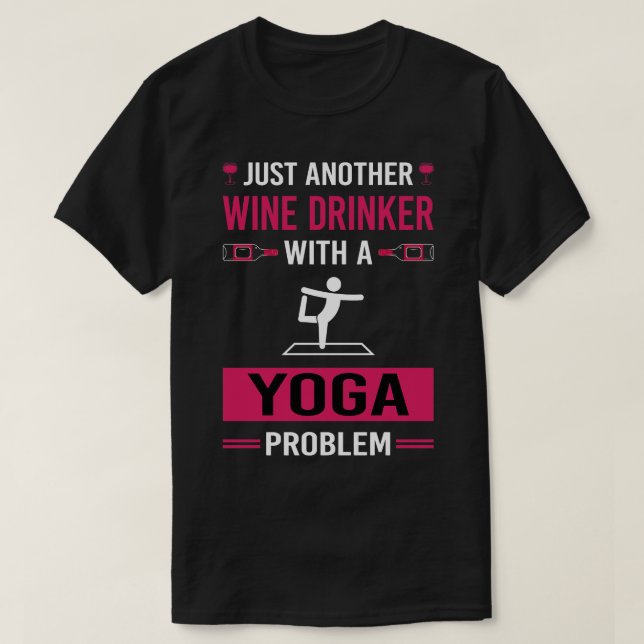 Camiseta Vinho Bebedor Yoga (Frente do Design)