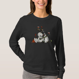 Camiseta Vinho Boneco de Neve Fofo Estou Sonhando Com Um N