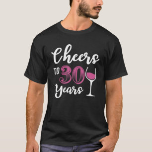 Camiseta Vinho De aniversário de 30 anos A 30 Anos