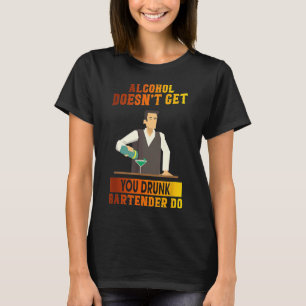 Camiseta Vinho De Bartender Não Te Dá Gráfico De Bebado
