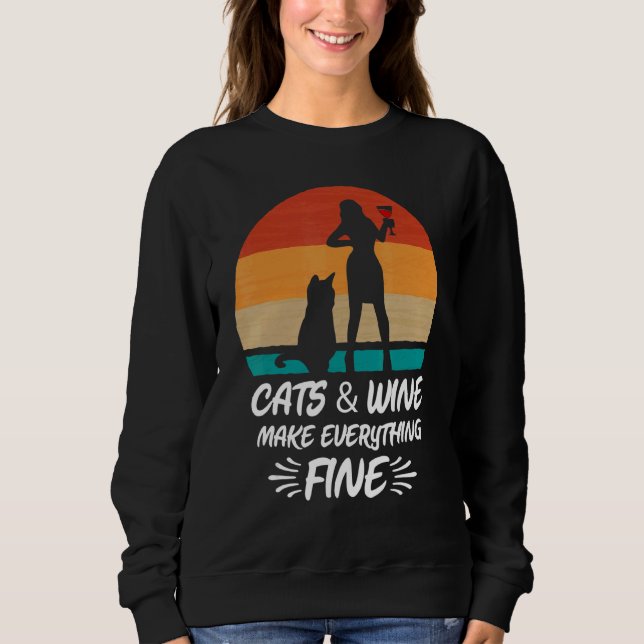 Camiseta Vinho De Gato E Design De Gato (Frente)