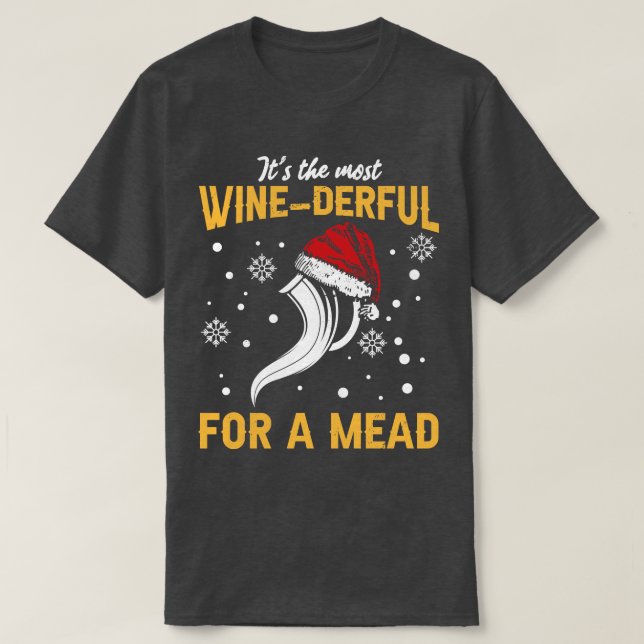 Camiseta Vinho De Mel De Natal Vinho Em Casa Vestir Renai (Frente do Design)