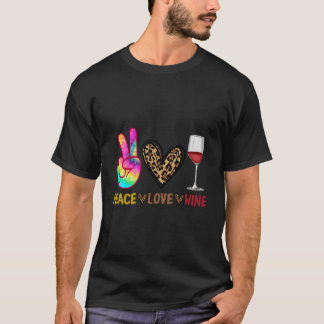 Camiseta Vinho de Paz e Amor para Bebedores de Vinho