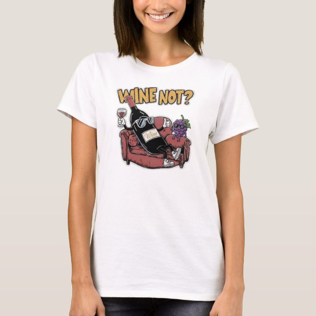 Camiseta Vinho Divertido e Uvas (Frente)