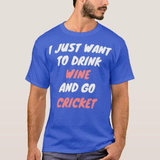 Camiseta Vinho e críquete