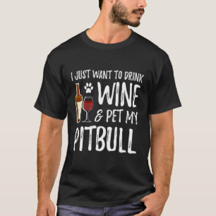 Camiseta Vinho E Hoodie Pitbull Para O Cachorro Pitbull Mãe