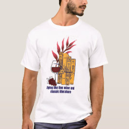 Camiseta Vinho e literatura clássica