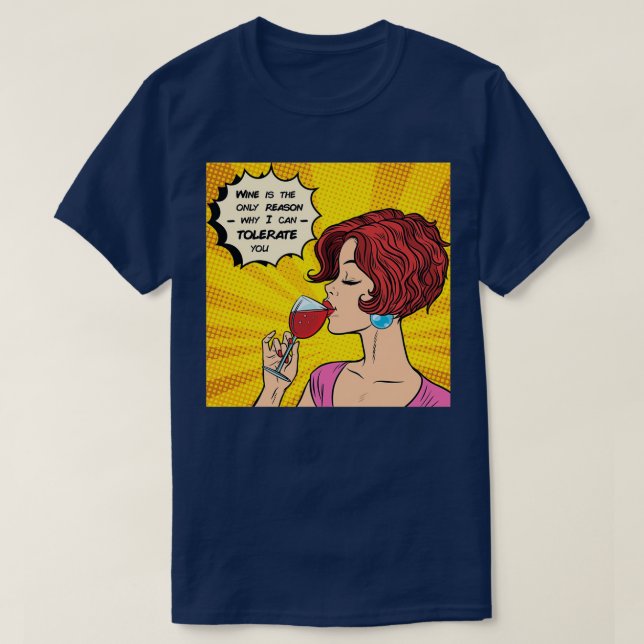 Camiseta Vinho e menina (Frente do Design)
