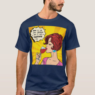 Camiseta Vinho e menina