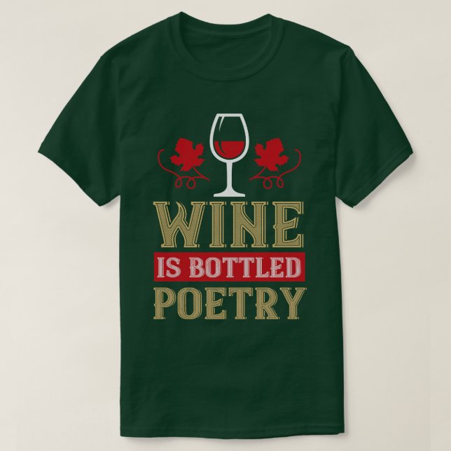 Camiseta Vinho É Poesia Engarrafada (Frente do Design)