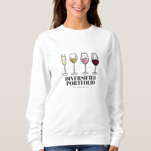 Camiseta Vinho Engraçado de Carteira Diversificado (Frente)