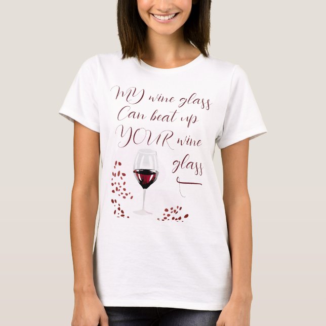 Camiseta Vinho Engraçado para Beber (Frente)