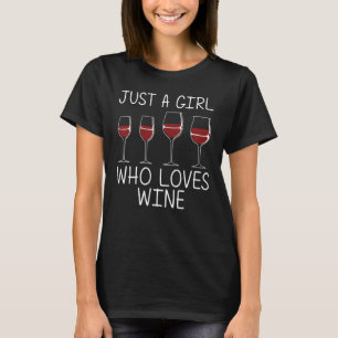 Camiseta Vinho Engraçado Para Meninas Crianças Vinho Tinto