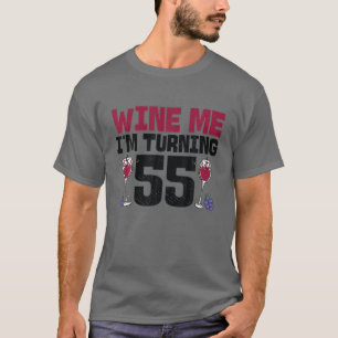 Camiseta Vinho, estou virando 50 50º aniversário 50º aniver