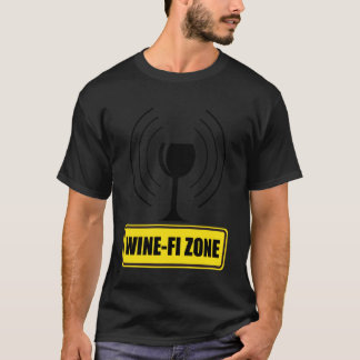 Camiseta Vinho-Fi WiFi Ondas Adultos Sem Fio Local Vinícola