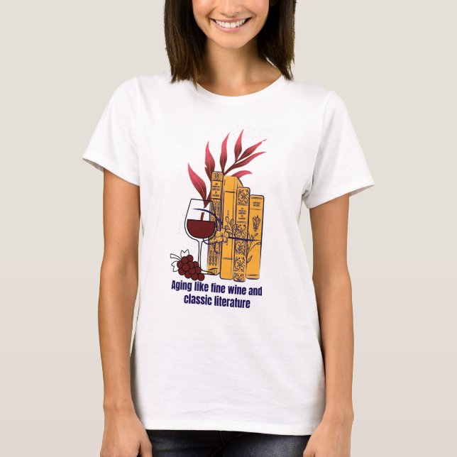 Camiseta Vinho fino e literatura clássica (Frente)