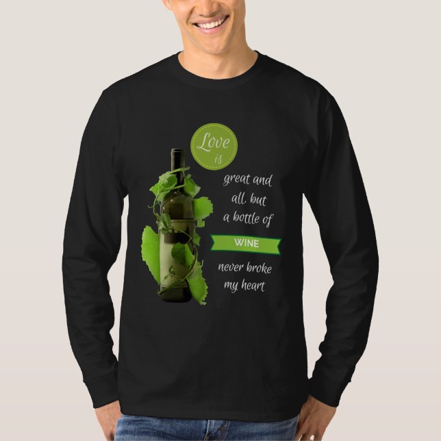 Camiseta Vinho Frasco De Provando De Vinho (Frente)
