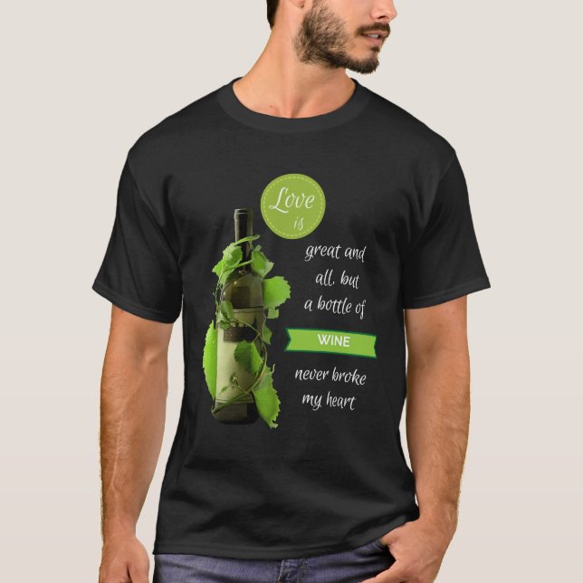 Camiseta Vinho Frasco De Provando De Vinho (Frente)