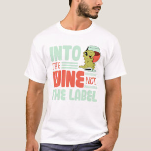 Camiseta Vinho I Vidro Vidro Bebendo Relação Festa Alc