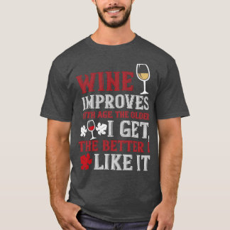 Camiseta Vinho Melhora Com Idade