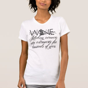 Camiseta Vinho - o fazer Introverts em Extroverts…