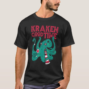 Camiseta Vinho Octopus Kraken Good Time  
