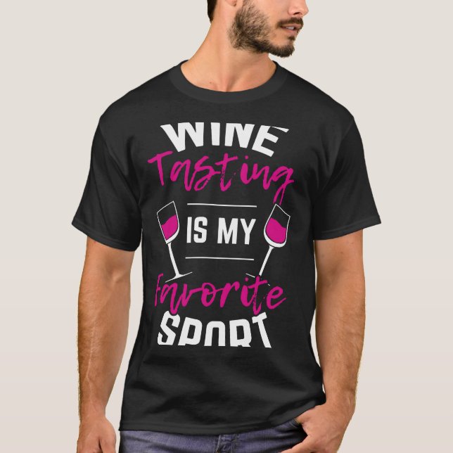 Camiseta Vinho Provando Esporte Bebendo (Frente)