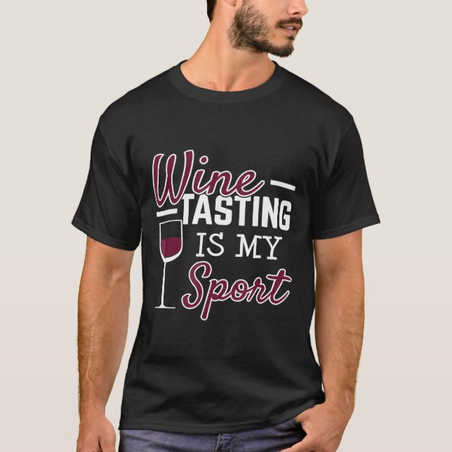 Camiseta Vinho Provando Esporte Bebendo (Frente)