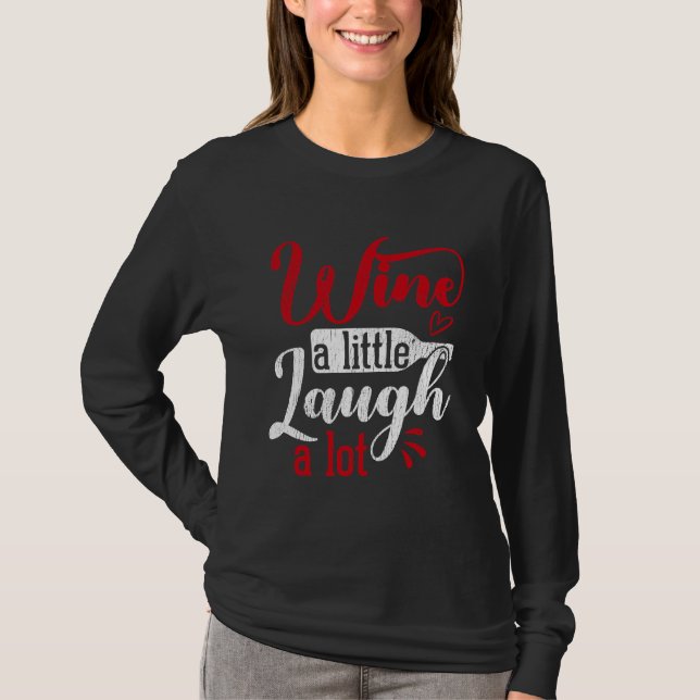 Camiseta Vinho Rindo Um Pouco De Vinho (Frente)