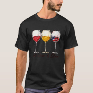 Camiseta Vinho Tinto 4 De Julho E Bandeira Americana Azul E