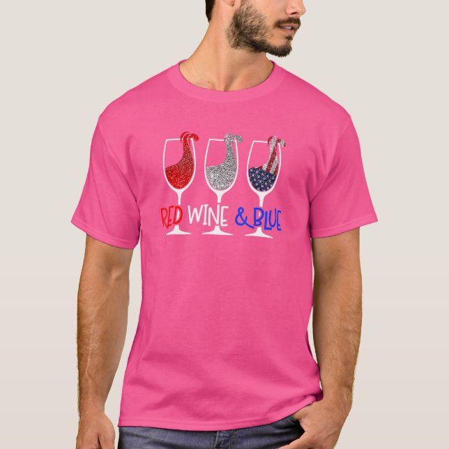 Camiseta Vinho Tinto Vidro Azul Vidro Bebendo Quadrado 4º (Frente)