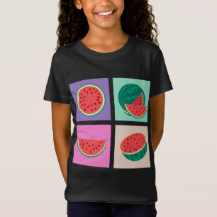 Camiseta Vinho Tropical de Verão de Pop-Arte Exótica