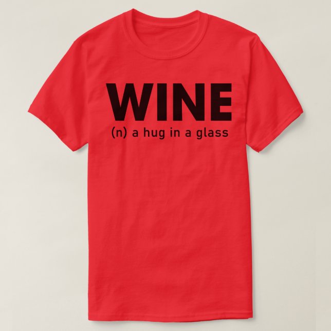 Camiseta Vinho Um abraço num vidro (Frente do Design)