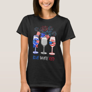 Camiseta Vinho Vermelho e Azul 4 de julho Vinho Vermelho Az