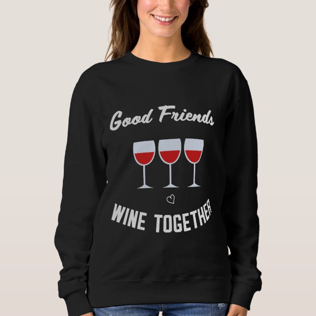 Camiseta Vinhos bons amigos juntos (Frente)