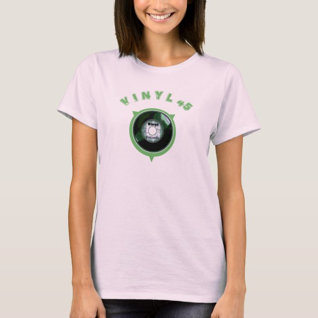Camiseta Vinil 45 Green Record 3 (Frente)